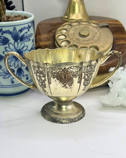 Small Silver Plated Sugar Pot (UNPOLISHED)