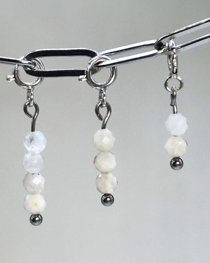 Moonstone Crystal Clips
