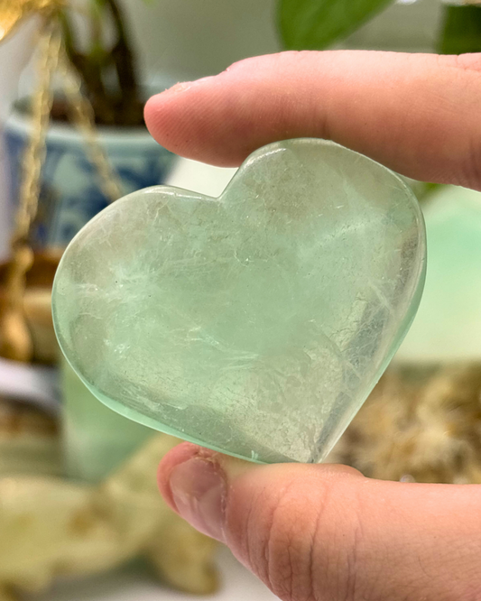 Green Fluorite Heart