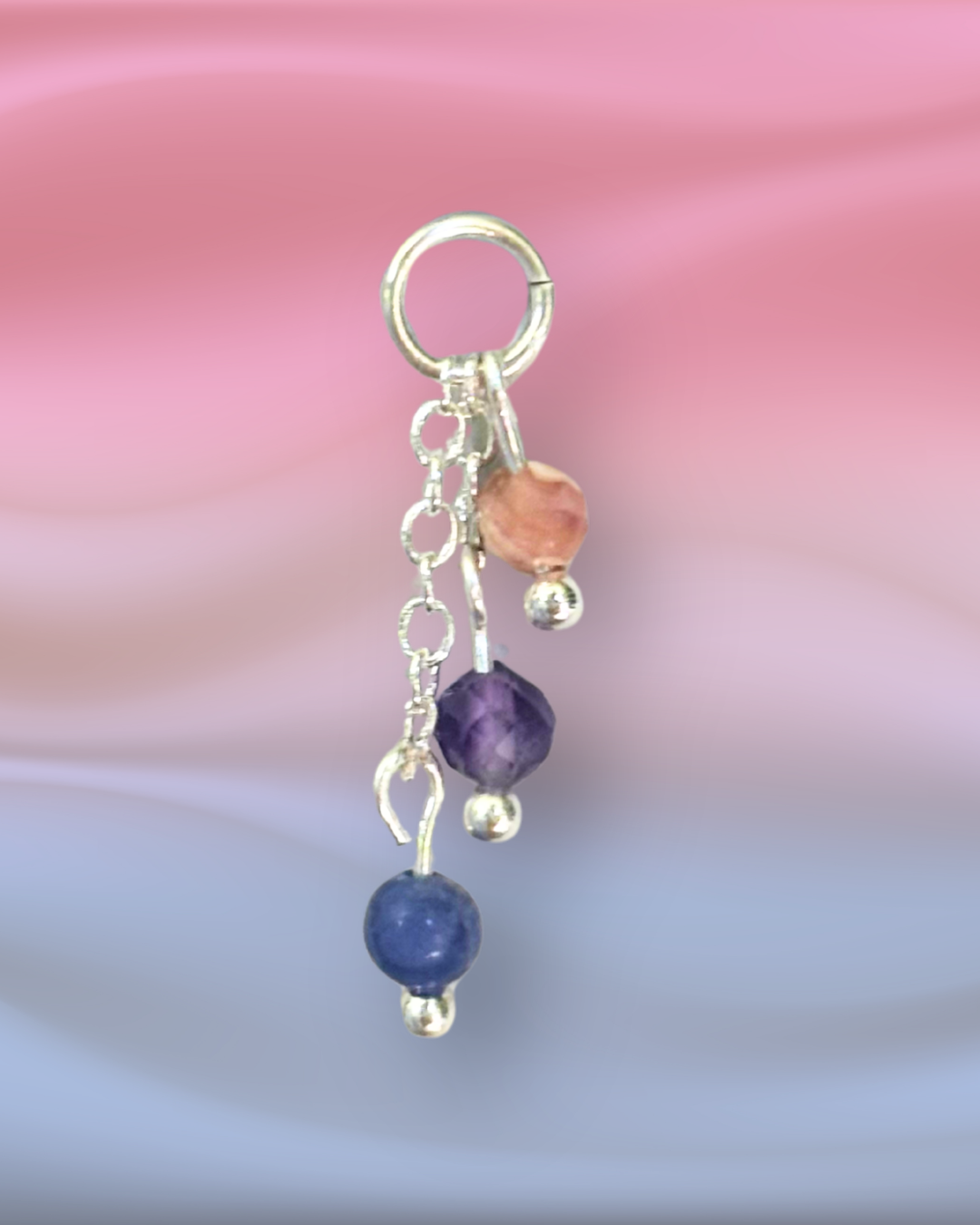 Bisexual Pride Lily of the Valley Crystal Earring Charm