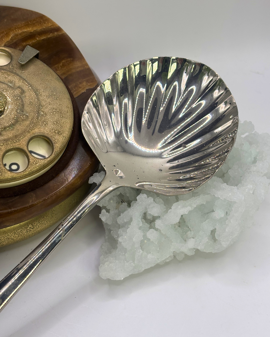 Silver Plated Scallop Salad Spoon