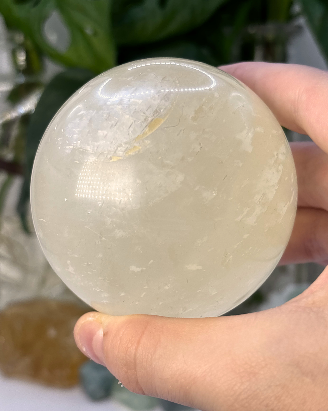 XL Flashy Yellow Calcite Sphere