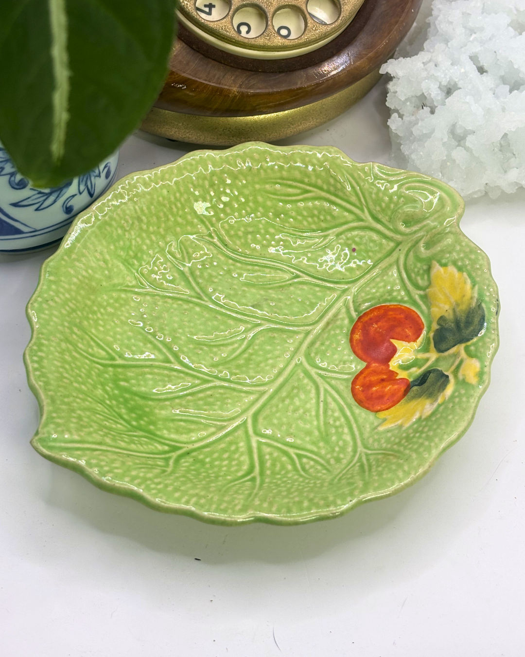 Imitation Green Carltonware Trinket Dish