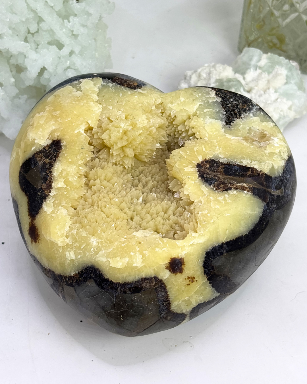 XL Septarian Druzy Heart UV Reactive