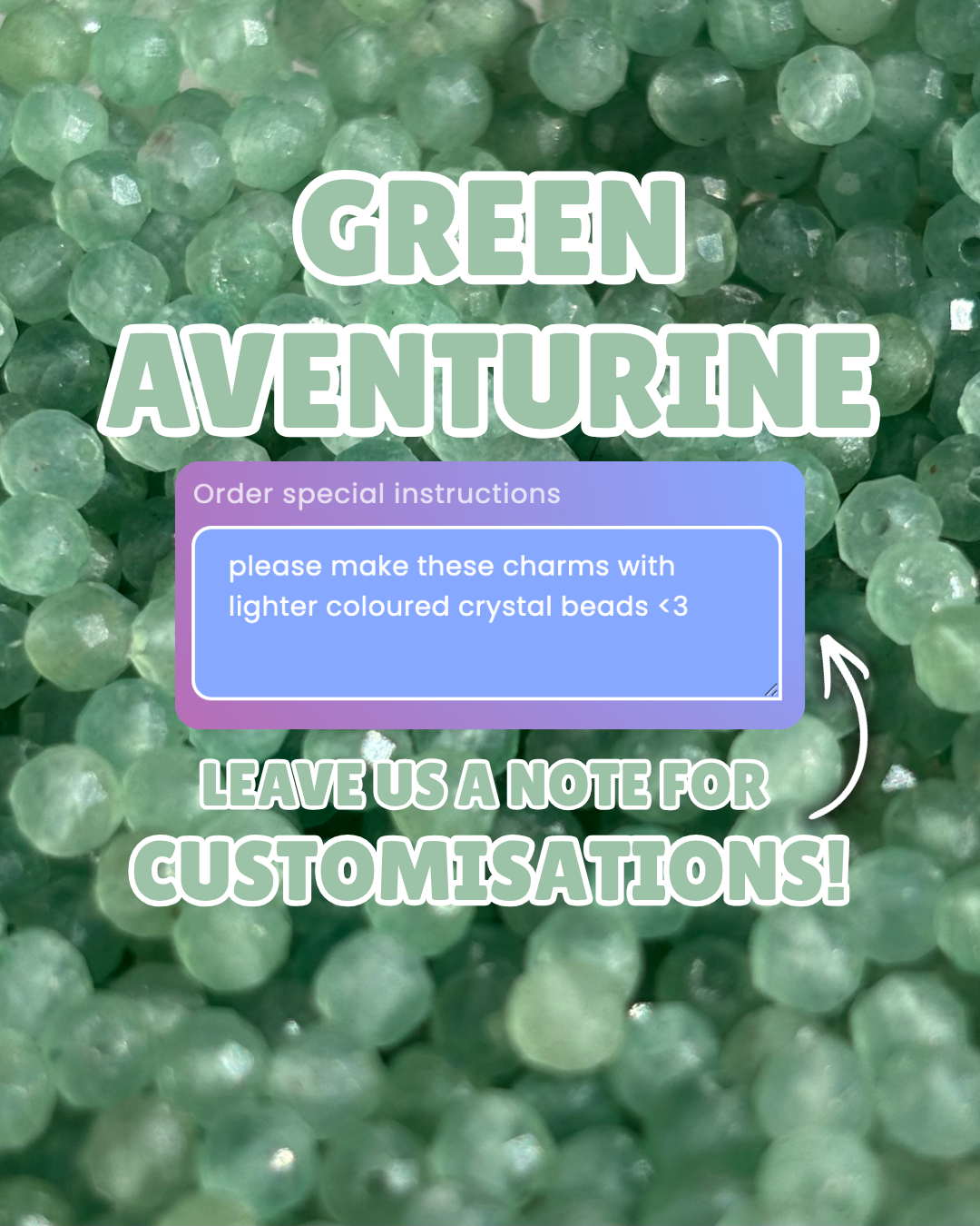 Green Aventurine Single Sparkle Charm PAIR