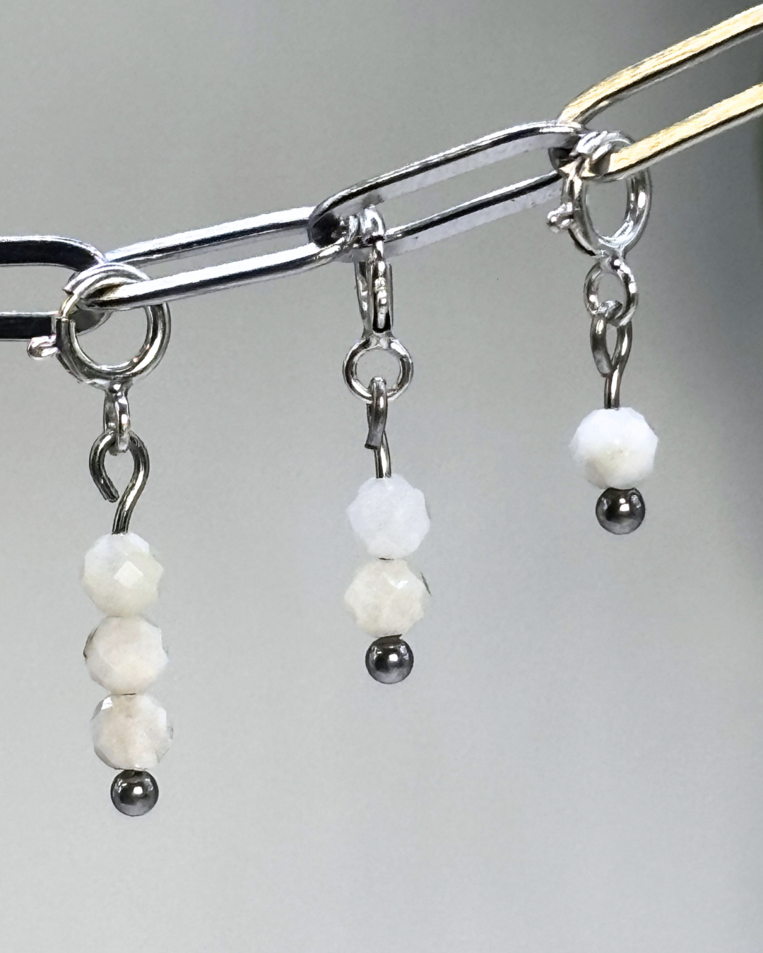 Moonstone Crystal Clips