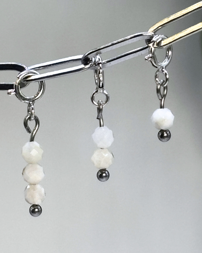 Moonstone Crystal Clips