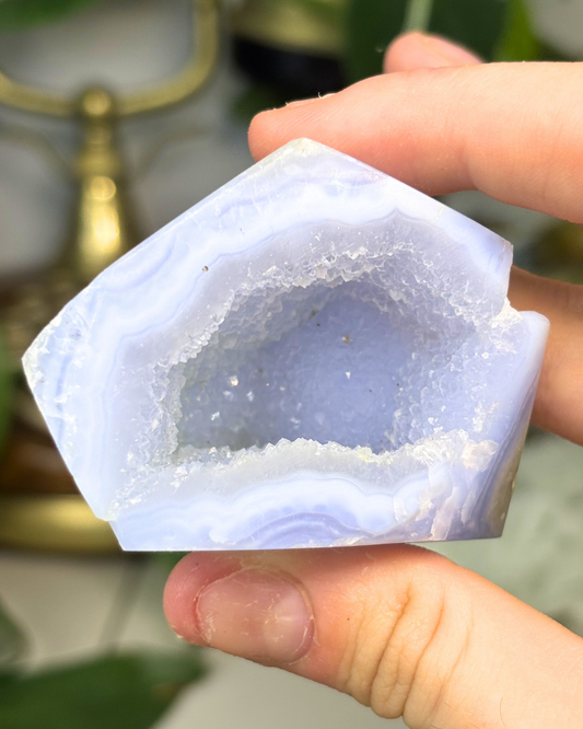 Druzy Blue Lace Agate Geode