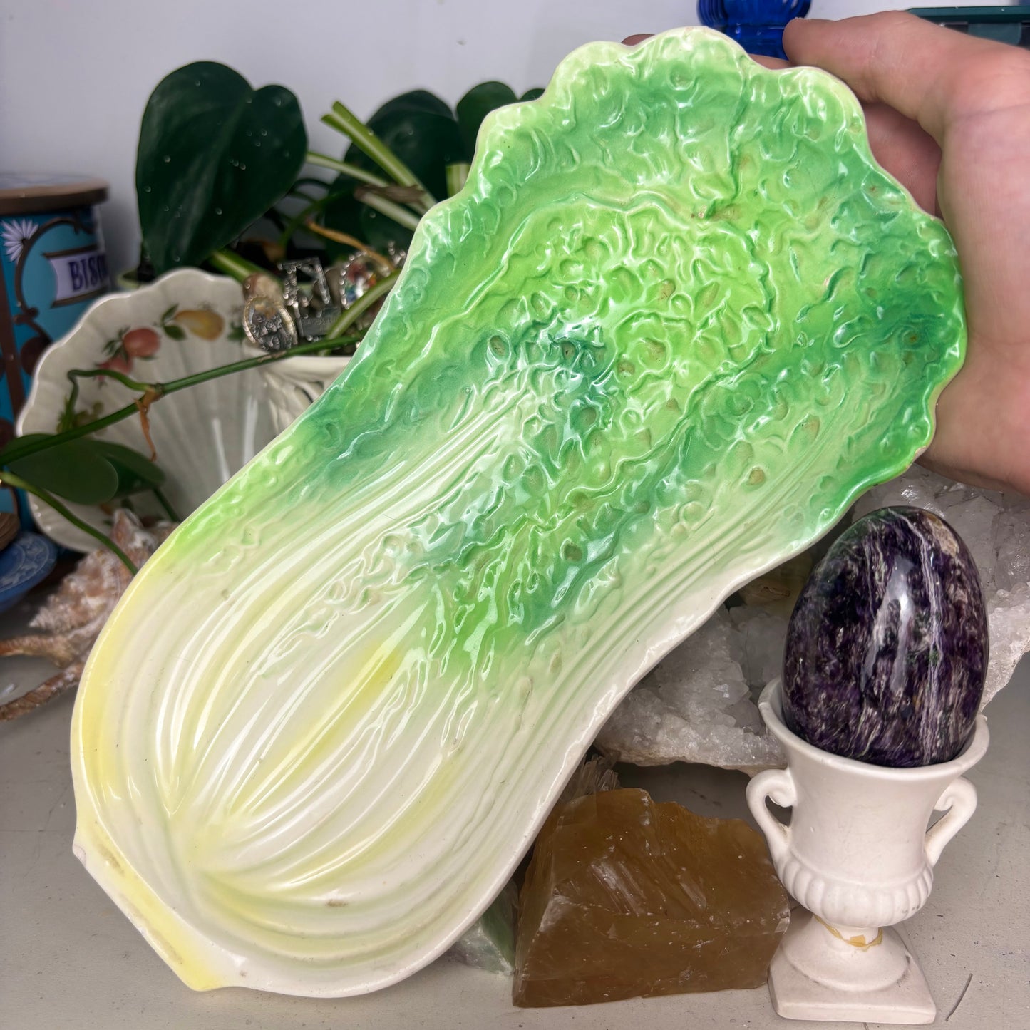 Vintage Lettuce Serving Dish