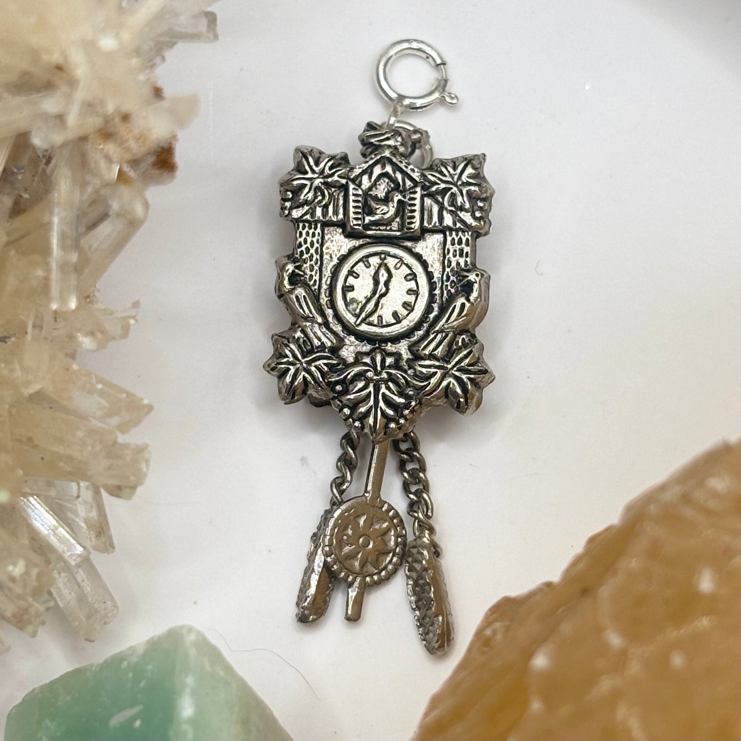 Silver Cuckoo Clock 3D Charm