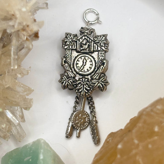 Silver Cuckoo Clock 3D Charm