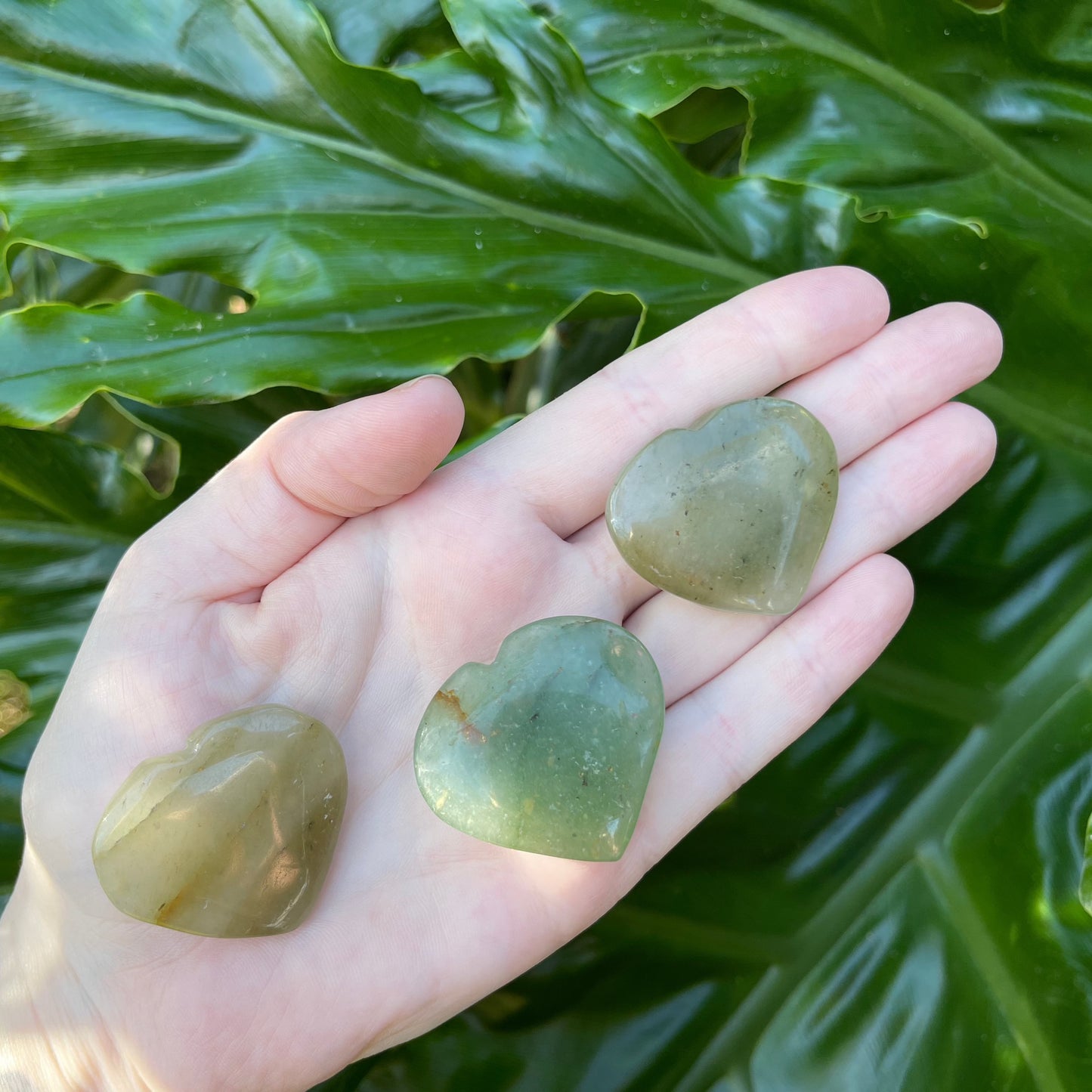 Green Aventurine Flat Heart