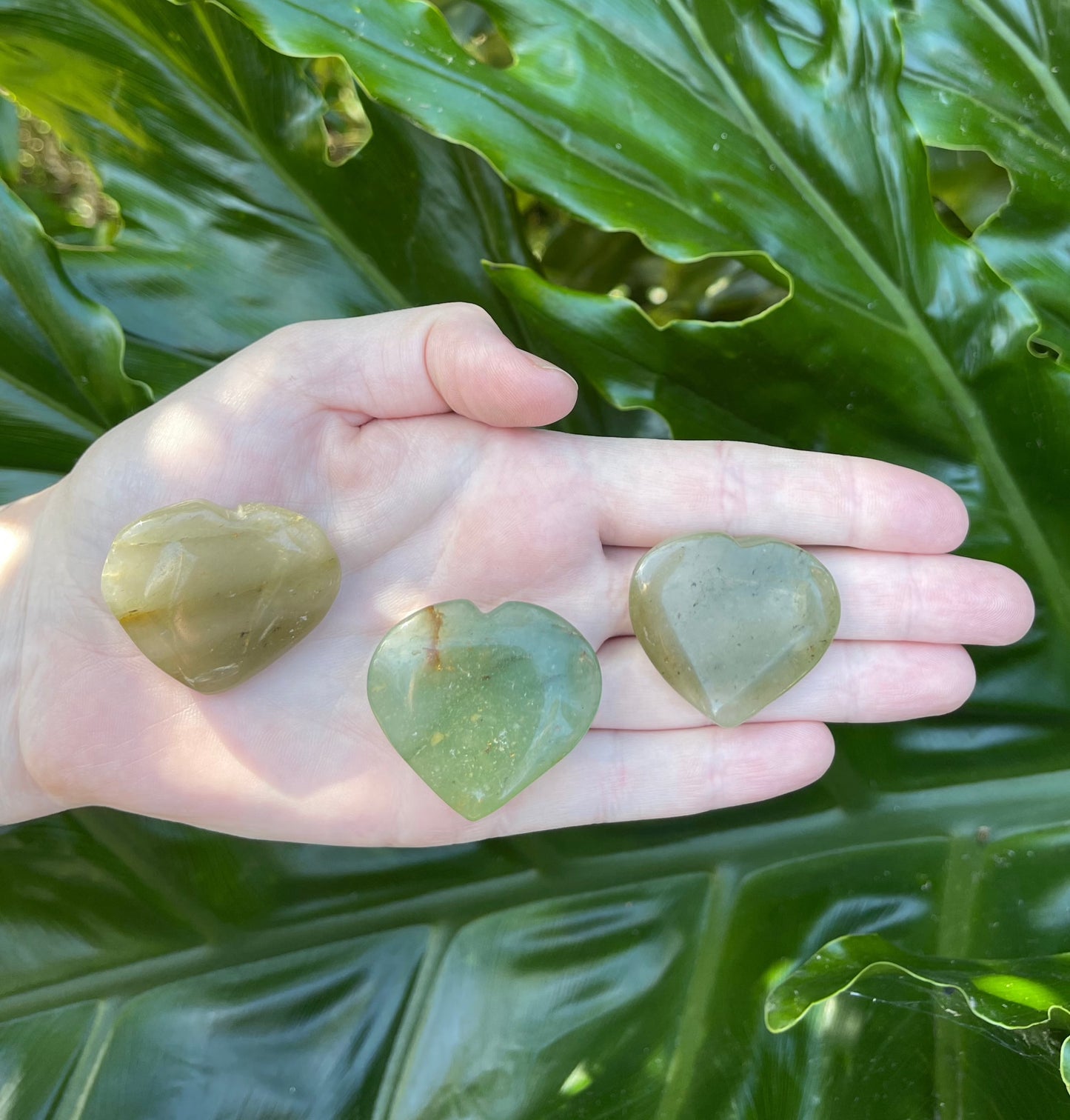 Green Aventurine Flat Heart