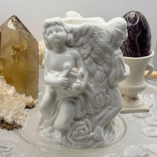 Porcelain Cherub Tealight Holder