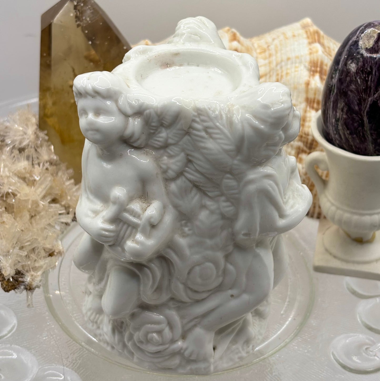 Porcelain Cherub Tealight Holder