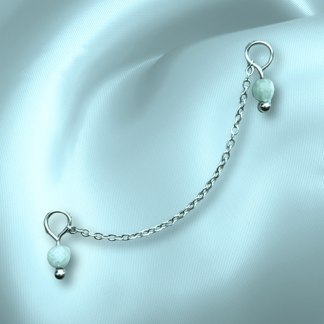 The Guide Crystals Amazonite Aphrodite Chain Crystal Earring Charm