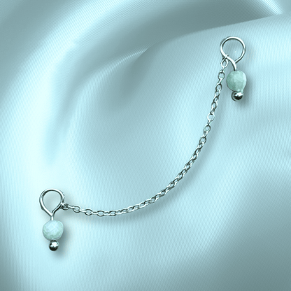 The Guide Crystals Amazonite Aphrodite Chain Crystal Earring Charm