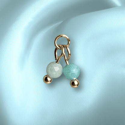 The Guide Crystals Amazonite Cherry Charm for Stud Earrings