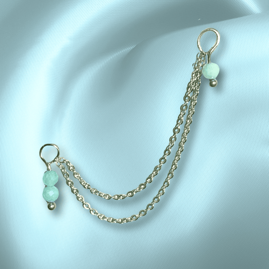The Guide Crystals Amazonite Cordellia Chain Crystal Earring Charm