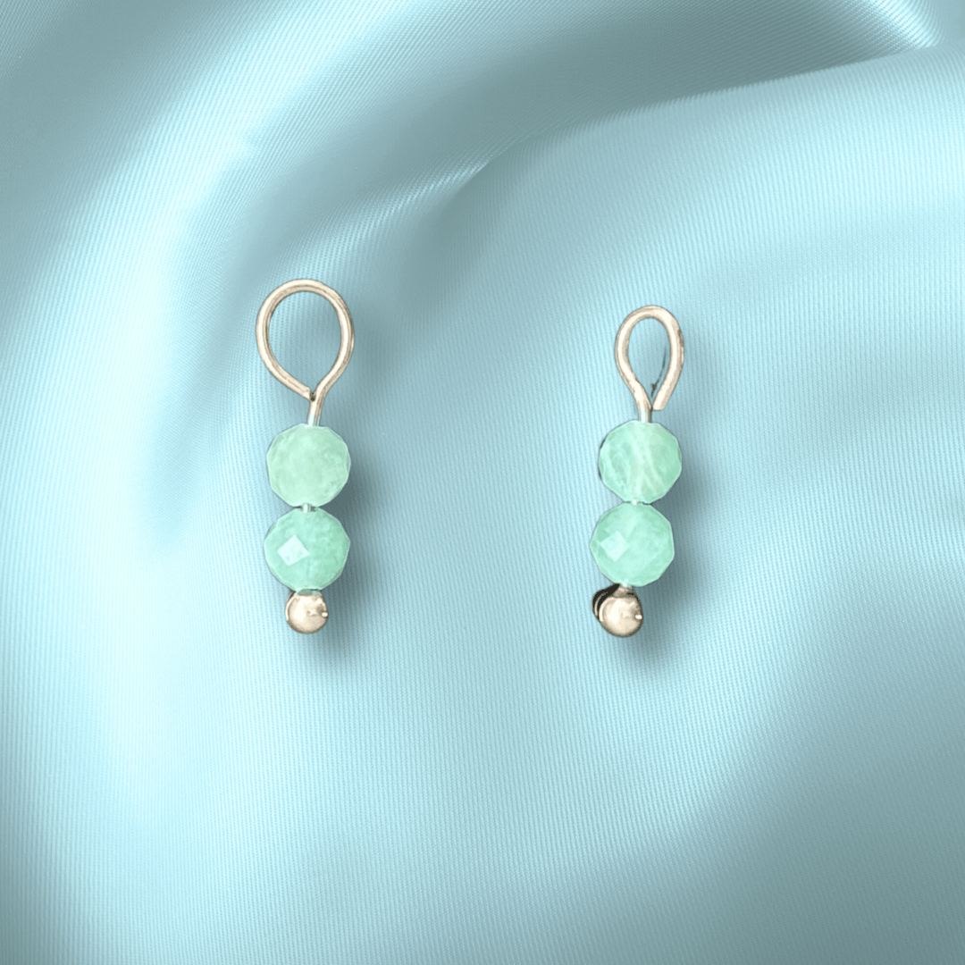The Guide Crystals Amazonite Double Dew Drop Crystal Earring Charms