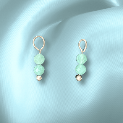 The Guide Crystals Amazonite Double Dew Drop Crystal Earring Charms