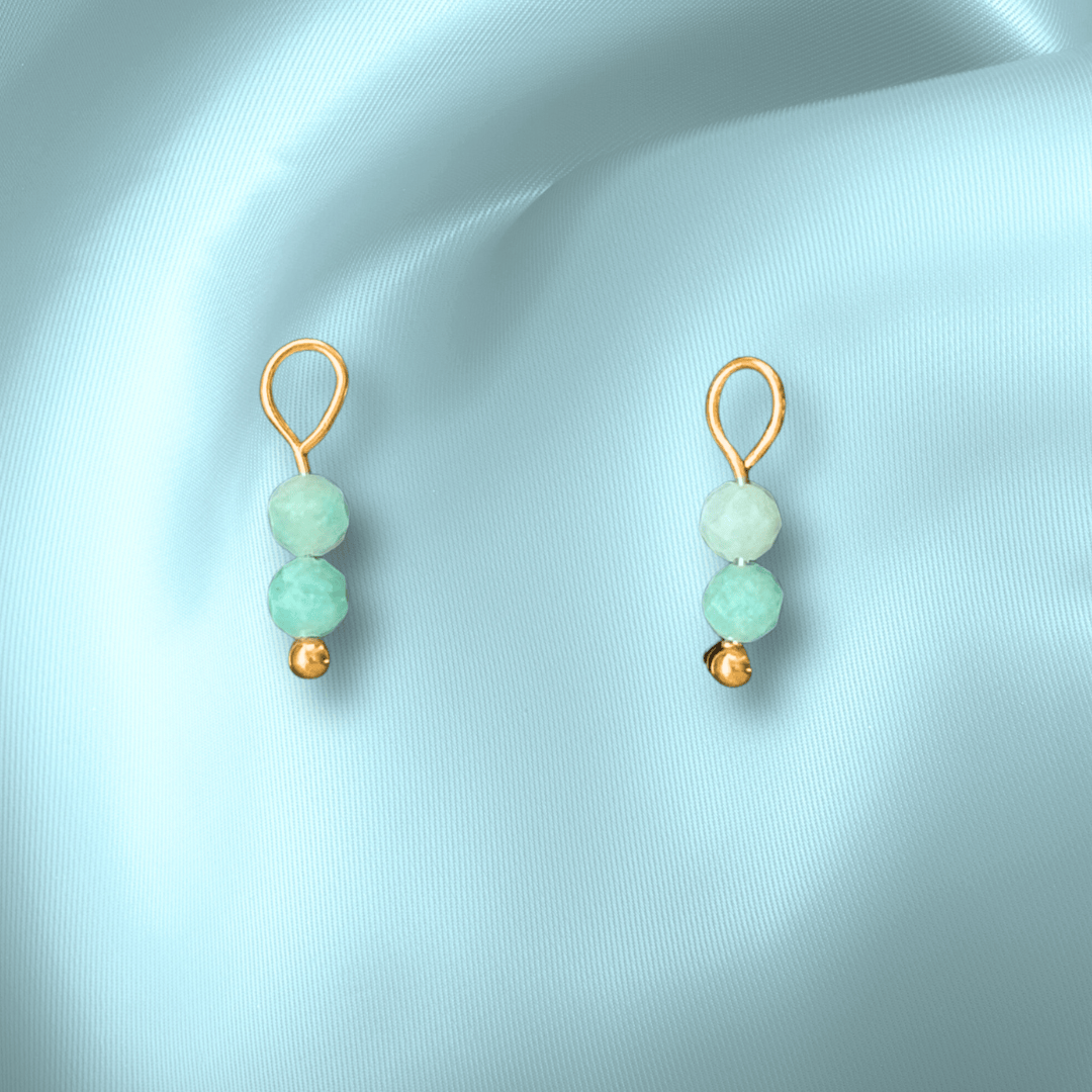 The Guide Crystals Amazonite Double Dew Drop Crystal Earring Charms