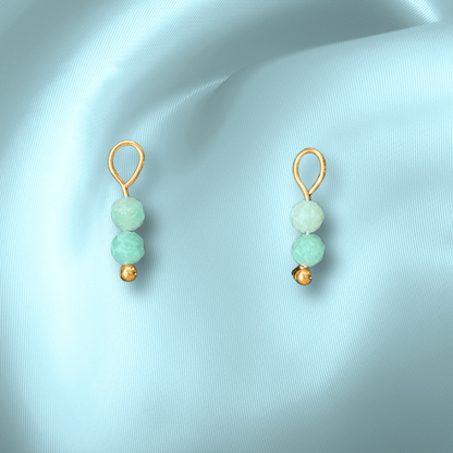 The Guide Crystals Amazonite Double Dew Drop Crystal Earring Charms