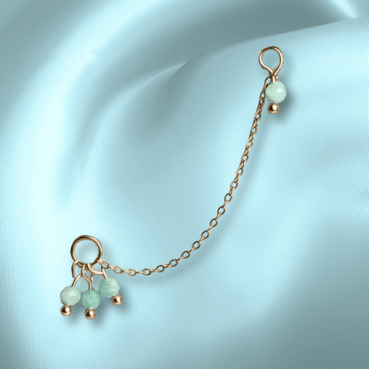 The Guide Crystals Amazonite Grape Chain Earring Charm