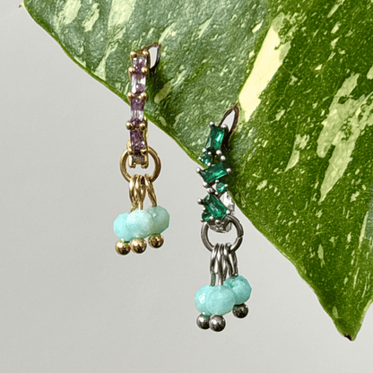 The Guide Crystals Amazonite Grape Crystal Earring Charm