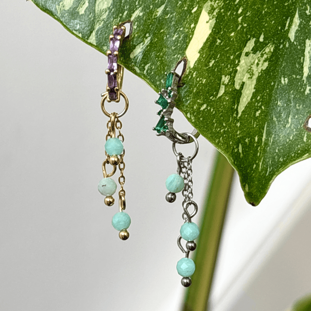 The Guide Crystals Amazonite Lily of the Valley Crystal Earring Charm