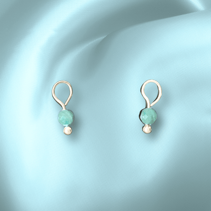 The Guide Crystals Amazonite Single Dew Drop Crystal Earring Charms