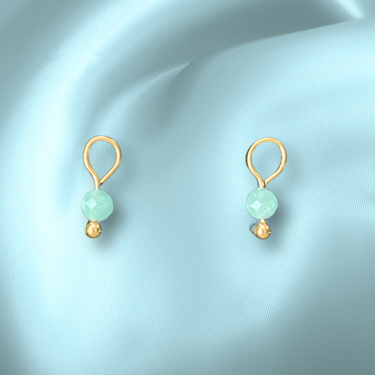 The Guide Crystals Amazonite Single Dew Drop Crystal Earring Charms