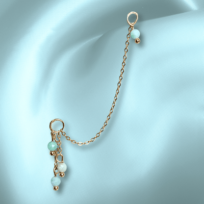The Guide Crystals Amazonite Waterfall Earring Chain