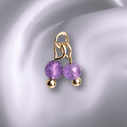 The Guide Crystals Amethyst Cherry Charm for Stud Earrings