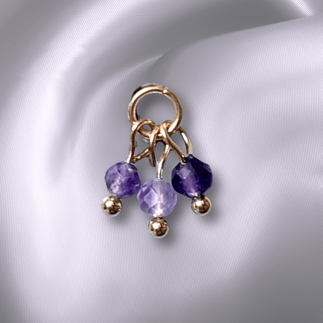 The Guide Crystals Amethyst Grape Crystal Earring Charm