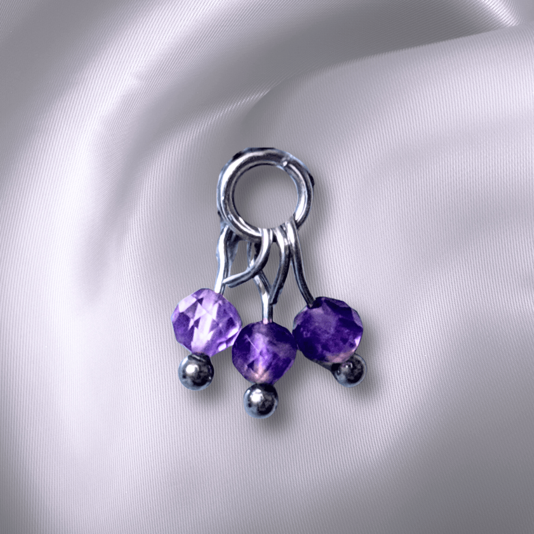The Guide Crystals Amethyst Grape Crystal Earring Charm