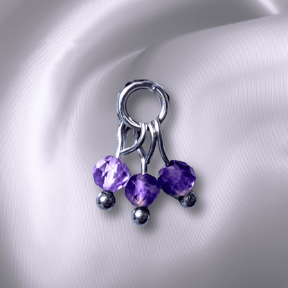 The Guide Crystals Amethyst Grape Crystal Earring Charm