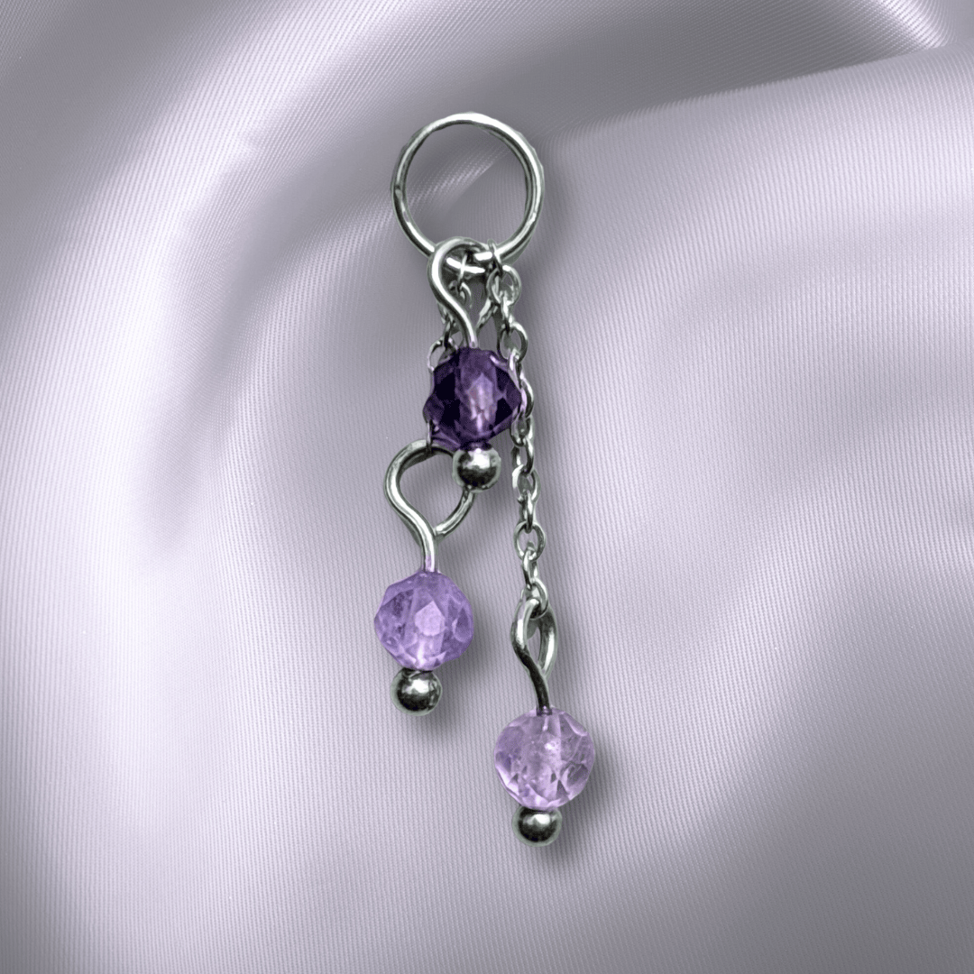 The Guide Crystals Amethyst Lily of the Valley Crystal Earring Charm