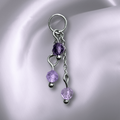 The Guide Crystals Amethyst Lily of the Valley Crystal Earring Charm