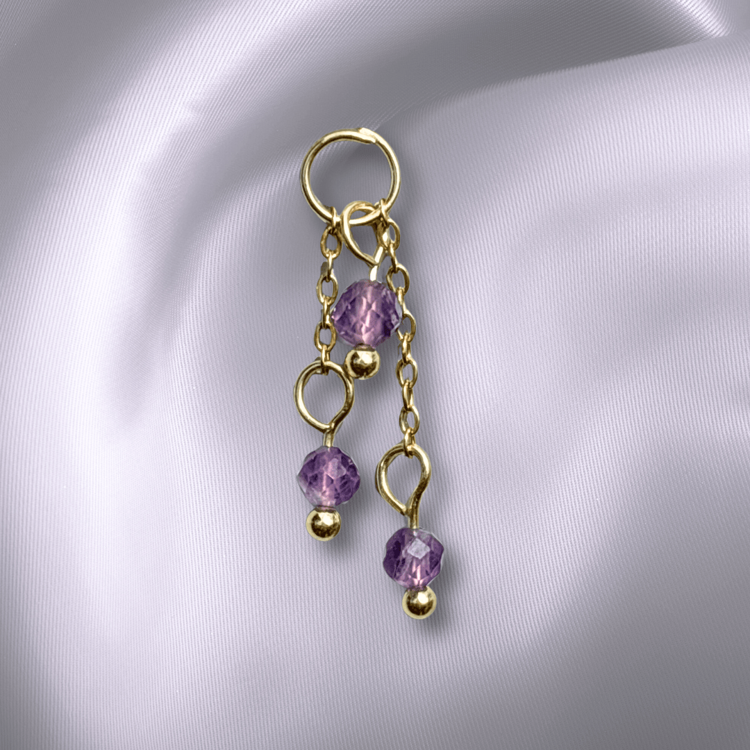 The Guide Crystals Amethyst Lily of the Valley Crystal Earring Charm