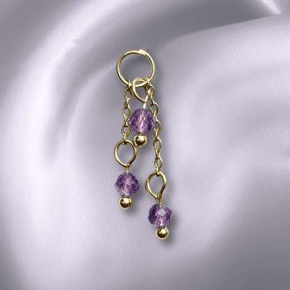 The Guide Crystals Amethyst Lily of the Valley Crystal Earring Charm