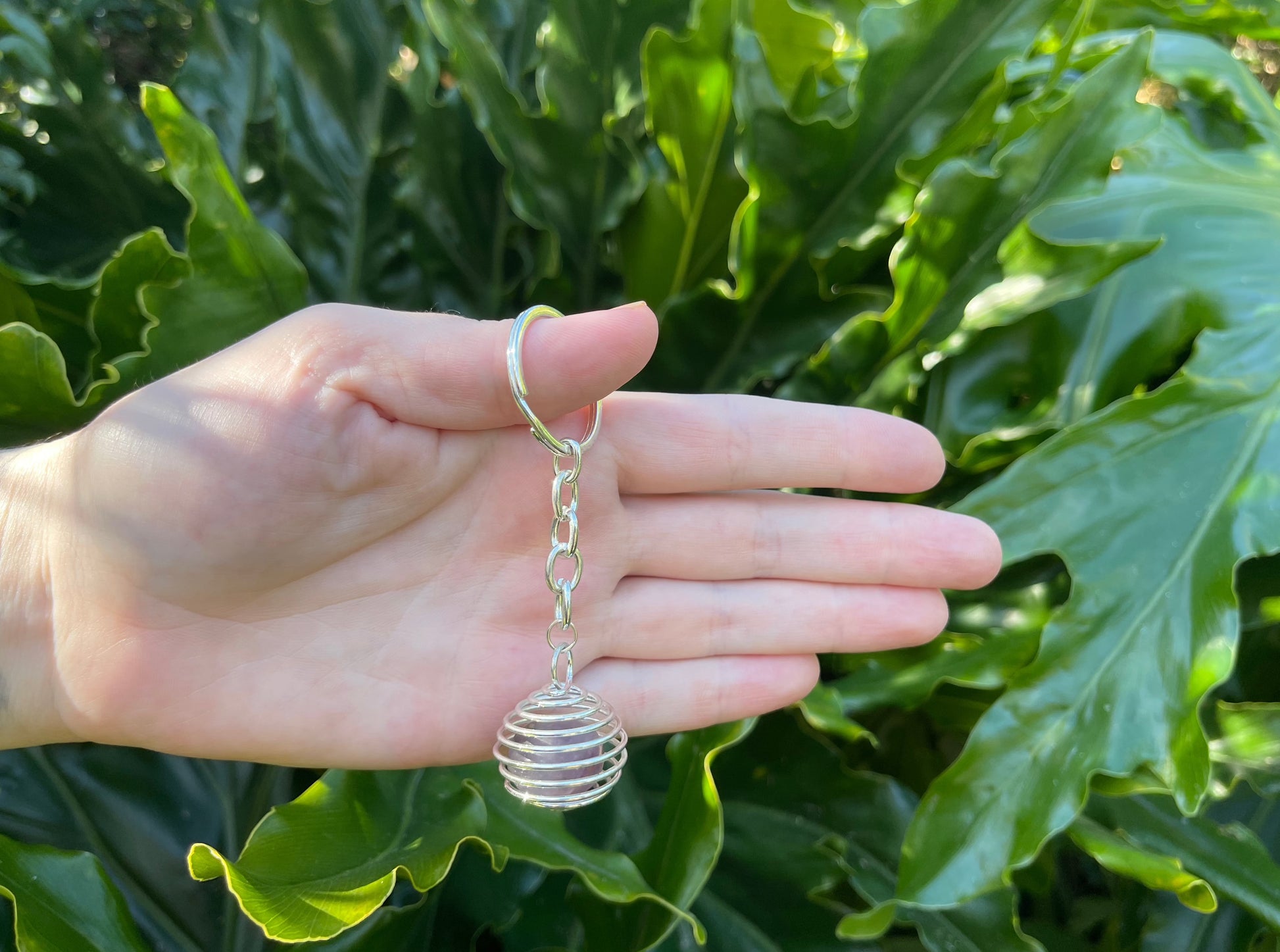 The Guide Crystals Keychain Amethyst Keychain Tumbled Stone