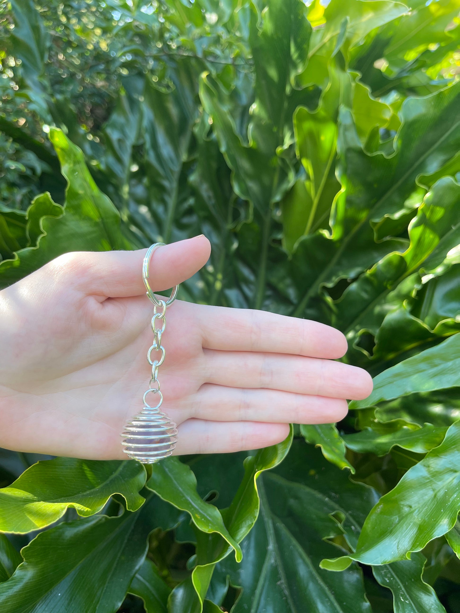 The Guide Crystals Keychain Amethyst Keychain Tumbled Stone