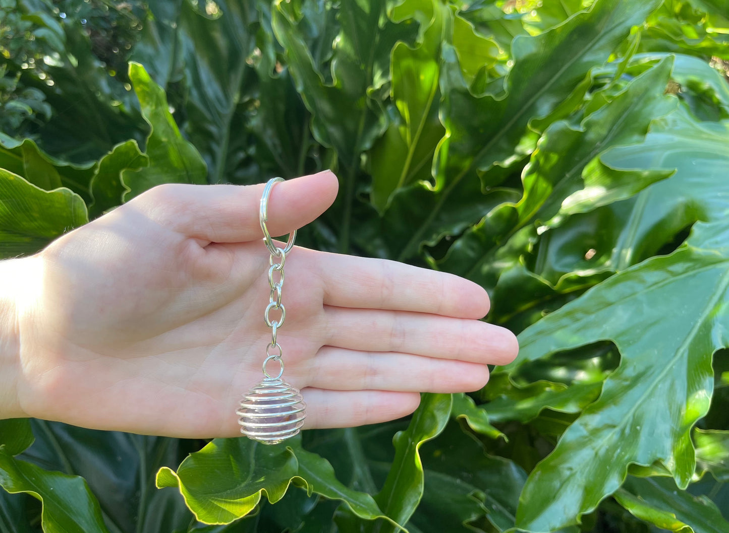 The Guide Crystals Keychain Amethyst Keychain Tumbled Stone