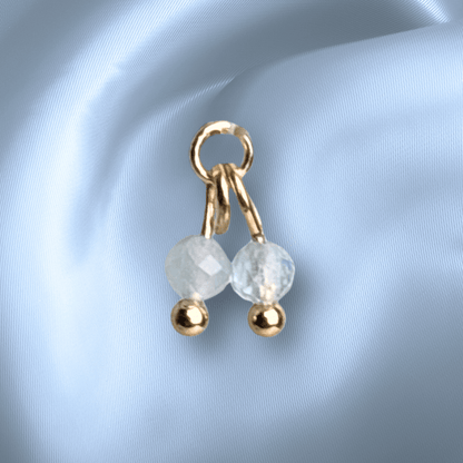 The Guide Crystals Aquamarine Cherry Charm for Stud Earrings
