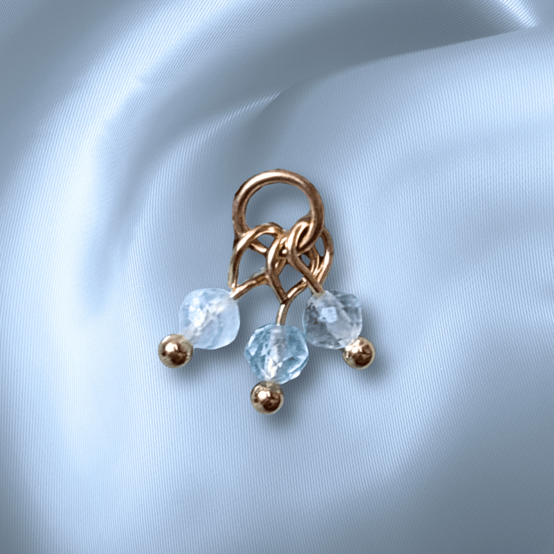 The Guide Crystals Aquamarine Grape Crystal Earring Charm