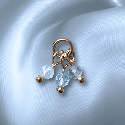 The Guide Crystals Aquamarine Grape Crystal Earring Charm