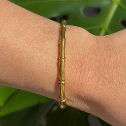 The Guide Crystals Bamboo Gold Bangle
