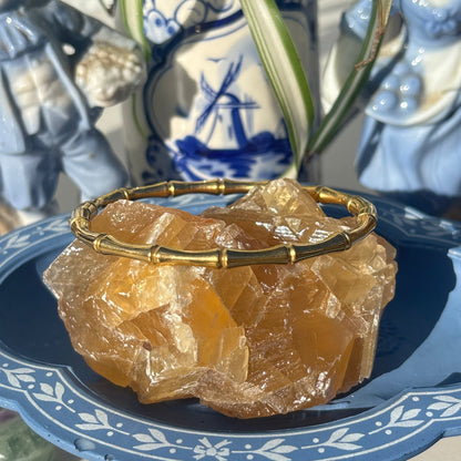 The Guide Crystals Bamboo Gold Bangle