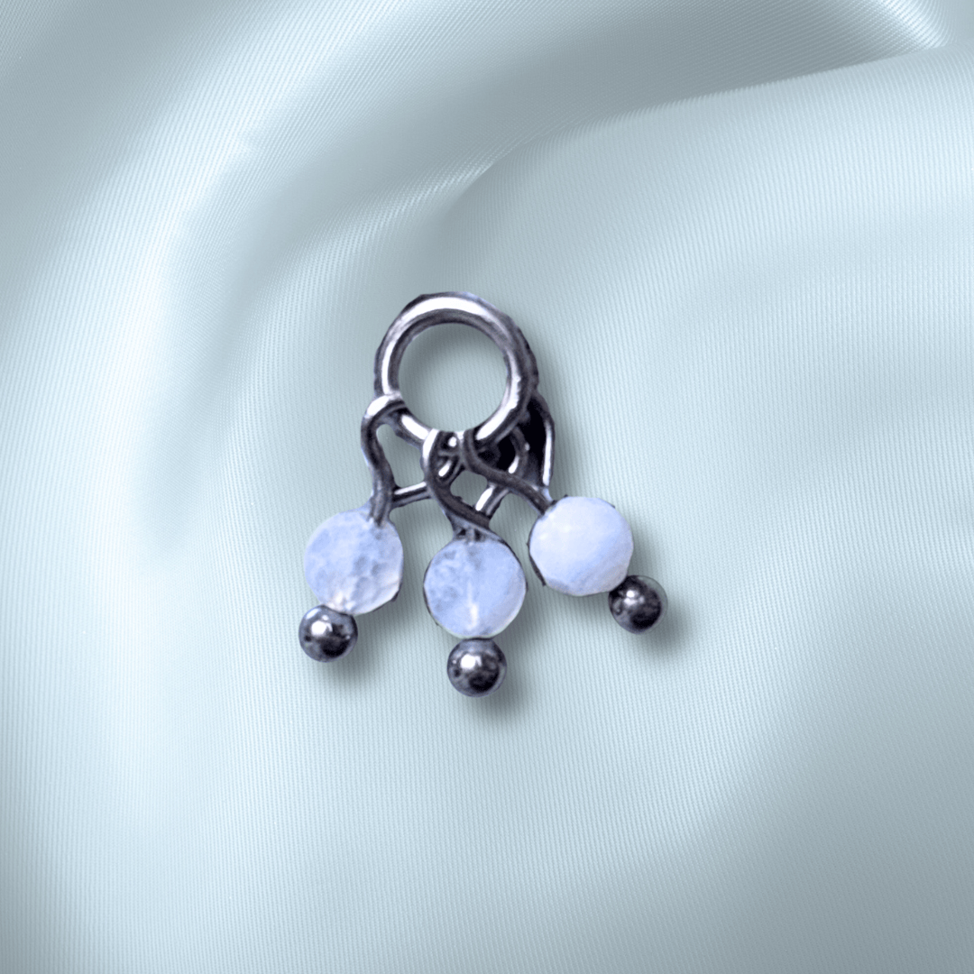 The Guide Crystals Blue Lace Agate Grape Crystal Earring Charm